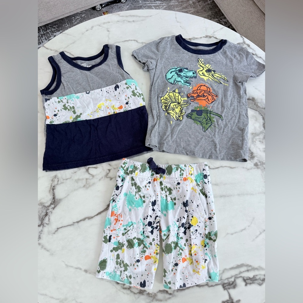 Colorful Kids' T-Shirt and Shorts Set